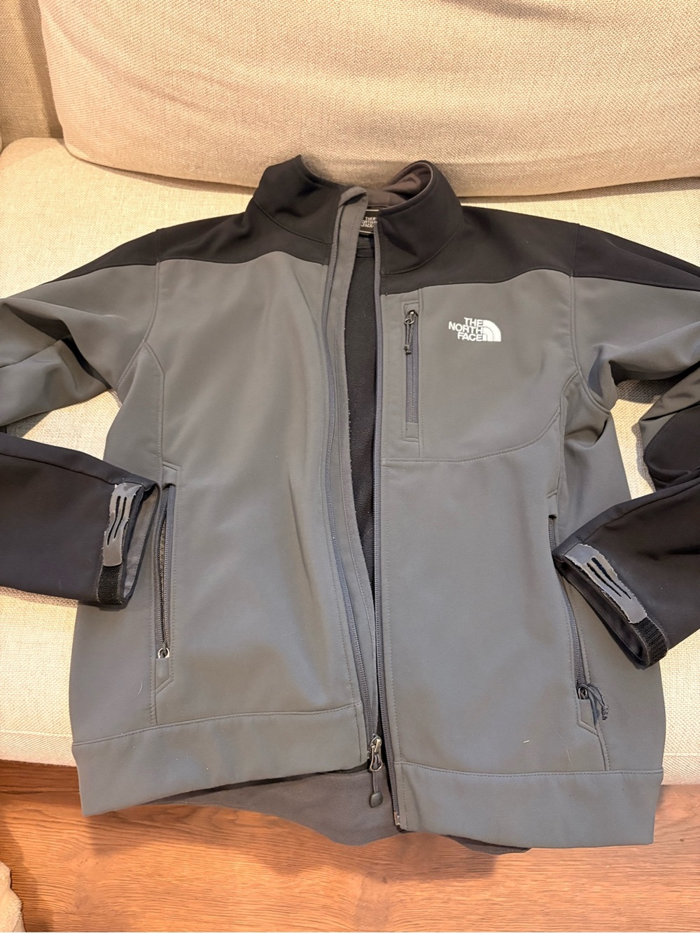 The North Face Men’s Gray & Black Softshell Jacket